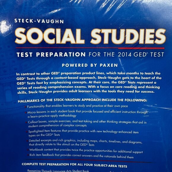 Steck-Vaughn GED: Test Preparation Student Book Social Studies 2014 - Picture 5 of 11